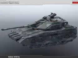Scifi Predator Light Tank Low-poly  3D model