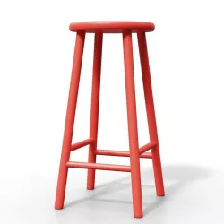 Simple Big Stool Chair 3D model