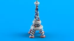 Spiral Eiffel Tower (Coloured)