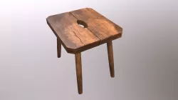Stool  Low-poly  3D model