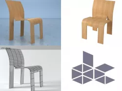 Strip Chair 3D model