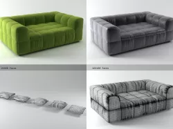 Strips sofa  125-190 3D model