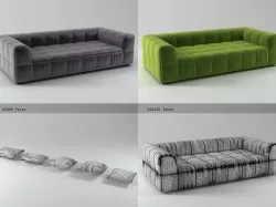 Strips sofa  125-250 3D model