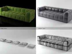 Strips sofa  95-250 3D model