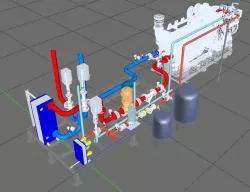 Tank pipe assembly 3D model