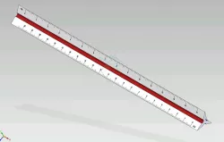 triangular scale ruler