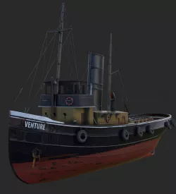Tugboat Low-poly  3D model