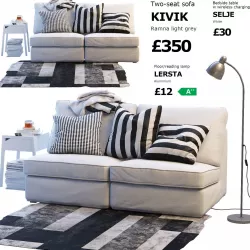 Two-seat sofa IKEA KIVIK 1  3D model