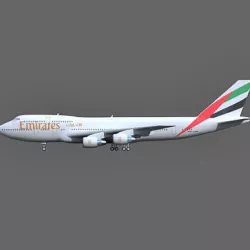  UAE 3D Boeing 747 with Texture of Emirates Airline 3D model