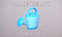 Watering Can Toy low-poly game ready Low-poly  3D model