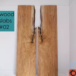 Wood Slab Table 2 3D model