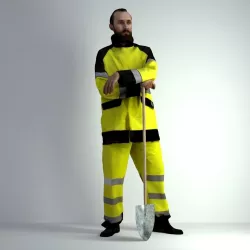 3D Scan Man Worker Safety 015 3D model