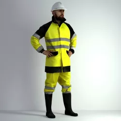 3D Scan Man Worker Safety 017 3D model