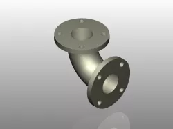 90 Degree Pipe Elbow with 3" Diameter