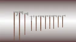 Battle-axe set Low-poly  3D model