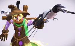 Cartoon Talking Scarecrow Low-poly  3D model