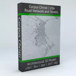Corpus Christi Road Network and Streets 3D model