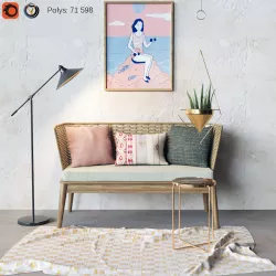 Decorative set for the living room 3D model