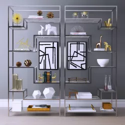 decorative set Shelves New 3D model
