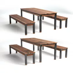 Designer seating set with two textures Low-poly  3D model
