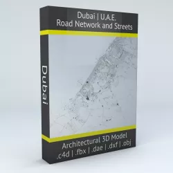 Dubai Road Network and Streets 3D model