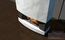 Fireplace island arch bay B 3D model