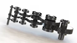 five stage helical gear box