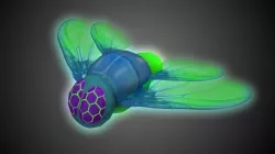 Game-Ready Scifi Fantasy Glow Fly Low-poly  3D model