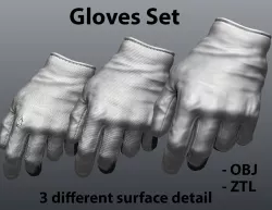 Gloves Set 3D model