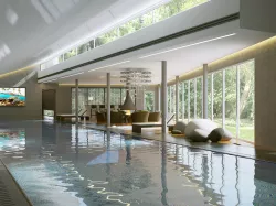Interior modern swimming pool 3D model