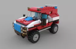 Lego jeep game Low-poly  3D model
