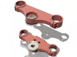 Light adjustable fork crown