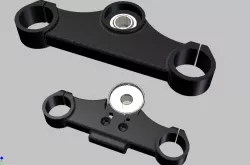 Light adjustable fork crown