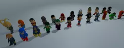 Low Poly Super Heros Low-poly  3D model