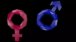 Low poly Symbols of gender Low-poly  3D model