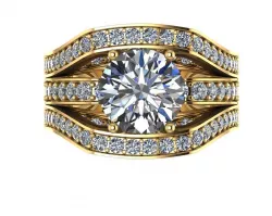 Luxury Big Golden Ring 3D model