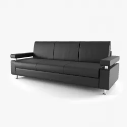 Modern Leather Couch 3D model