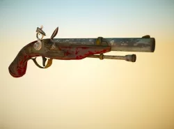 Old Pirat Powder Gun Low-poly  3D model