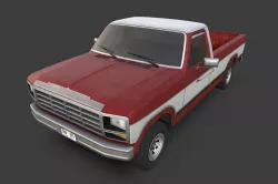 Pickup Truck Low-poly  3D model