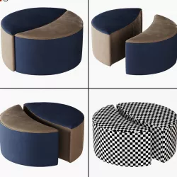 Pouf Bedding Atelier DayDream 3D model