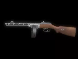 PPSH 41 Model Low-poly  3D model