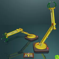 Robotic toy arm rigged low poly Low-poly  3D model