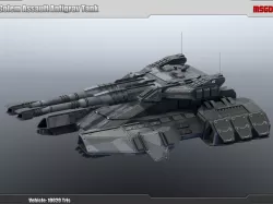 Scifi Golem Assault Antigrav Tank Low-poly  3D model