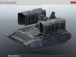 Scifi SRM LRM Carrier Low-poly  3D model