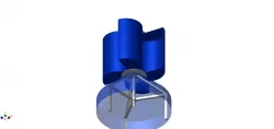 Simple Savonius wind turbine of 4 wings