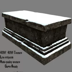snow base  Low-poly  3D model