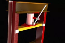 Structural Channel Hydraulic Press with Hydraulic Bottle Jack