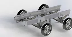 twin steer linkage system for 8x4 tipper vehicel