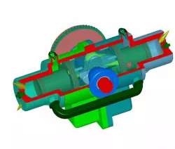 Two-stroke supercharged engine