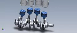 vilebrequin + 4 piston et bielle